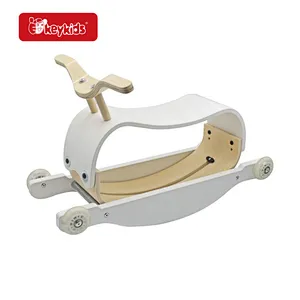2 In 1 Kids Educational Balance Ride On Toy Wooden Rocking Horse With Wheels W16B020